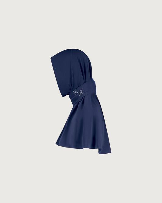 Classic Crystal Embellished Navy Blue