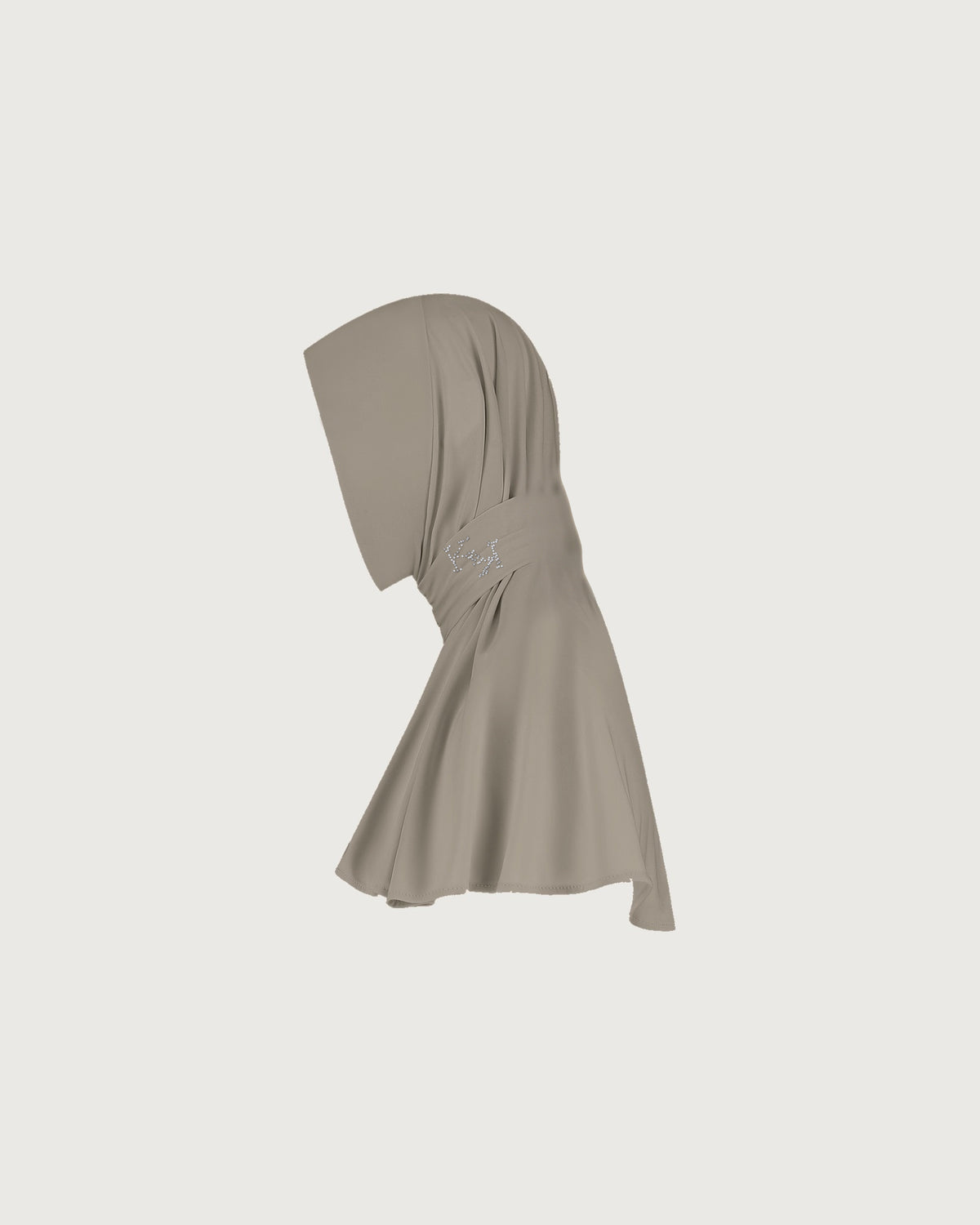 Classic Crystal Embellished Taupe Grey